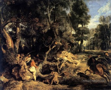 Chasse au sanglier Peter Paul Rubens Peinture à l'huile